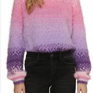 Vibrant Pink and Purple Women's Sweater